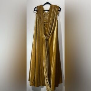 72 Styles Gold Velvet Infinity Dress Convertible Multiway Gown NWT